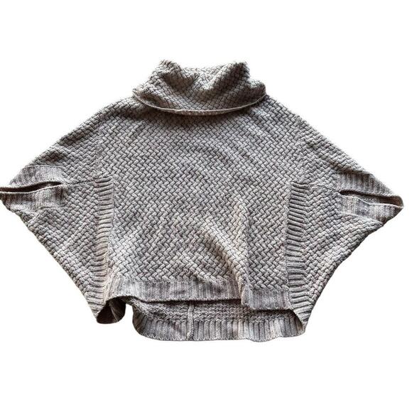St. John’s Bay Cowl Neck Knit Grey Beige Pullover Acrylic Sweater Women's Small - Picture 1 of 9